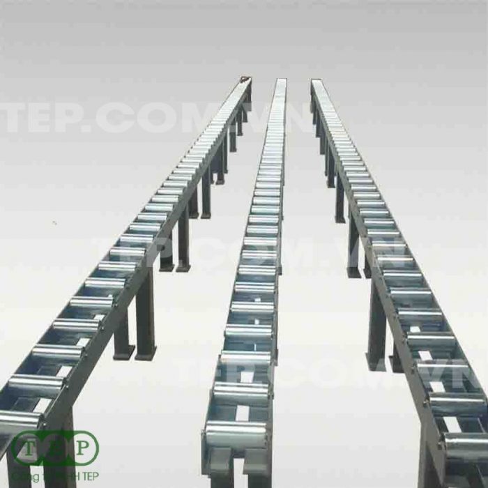 Dàn con lăn thẳng- Staging roller conveyor